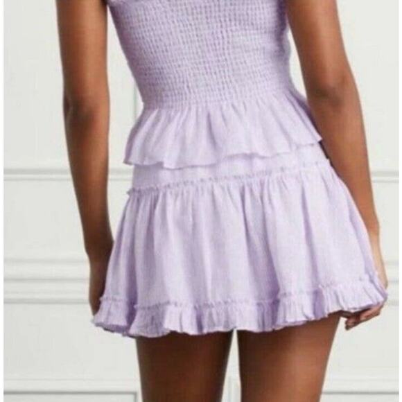 Hill House The Paz Skirt in Lilac Stripe Size XL Linen Cotton - Picture 5 of 9